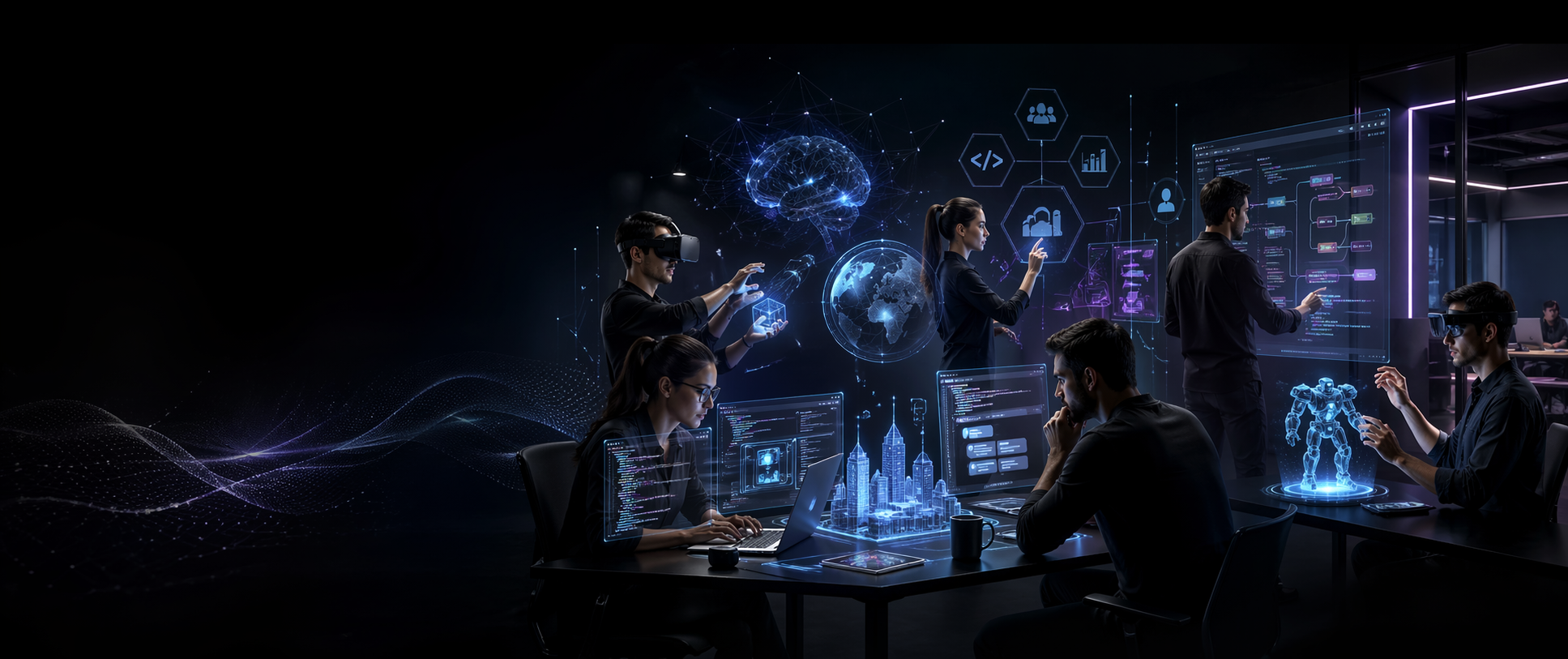 Equipo tecnológico trabajando en soluciones avanzadas